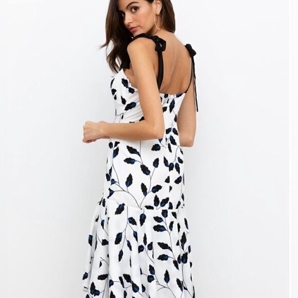 Yumi Kim NWT Sweet Lady White/ Black Leaf Print S - Picture 4 of 9